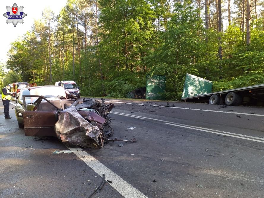 [zdjęcia] Tragiczny wypadek na trasie Bełżec Lubycza
