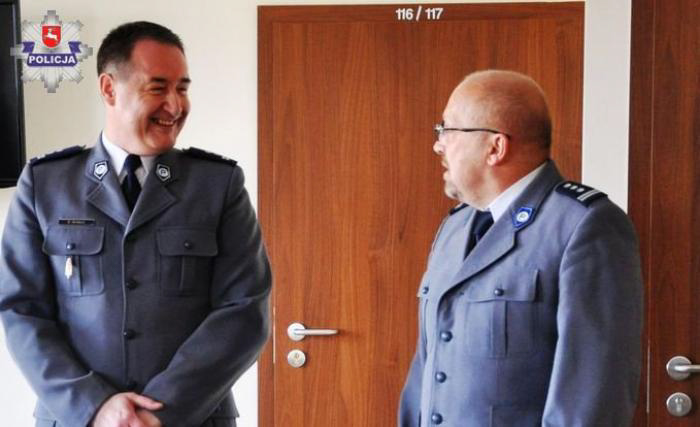 Komenda Policji w Tomaszowie Lubelskim przywitała nowego zastępcę komendanta