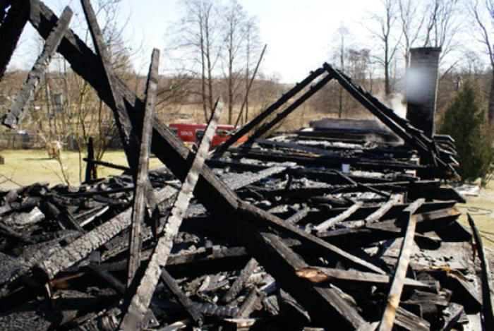 Pożar budynku gospodarczego w miejscowości Żyłka